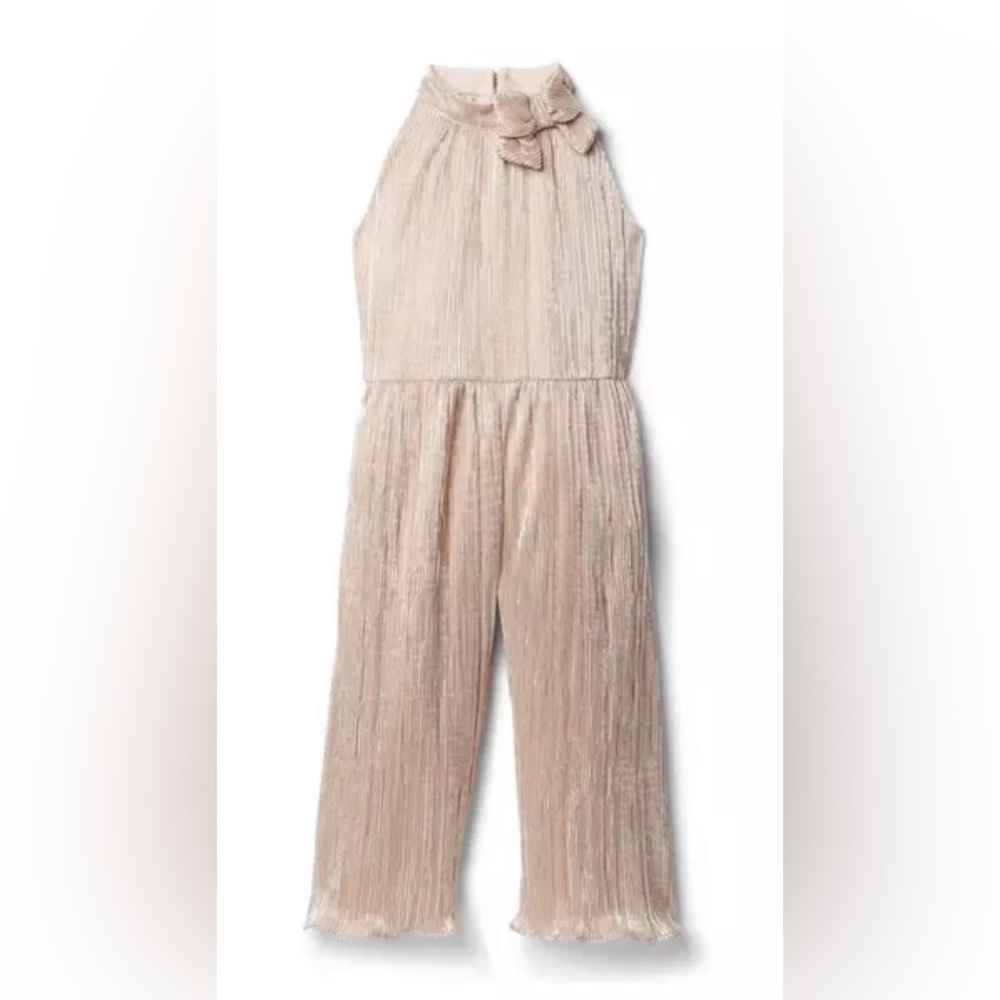 Janie and Jack Girls Plisse Jumpsuit NWT Size 12